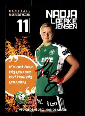Nadja Laerke Jensen Autogrammkarte VFL Oldenburg Original Handball + A 166290