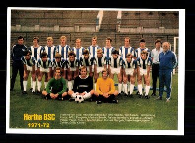 Hertha BSC Berlin Mannschaftskarte 1971-72