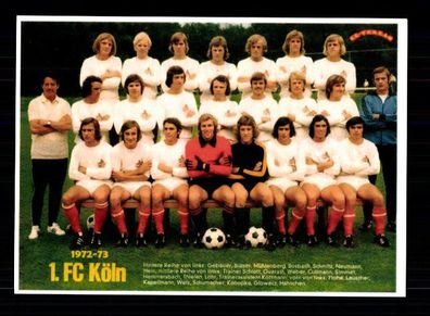 1 FC Köln Mannschaftskarte 1972-73
