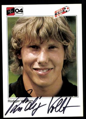 Rüdiger Vollborn Autogrammkarte Bayer Leverkusen 1983-84 Original Sign + A 68109