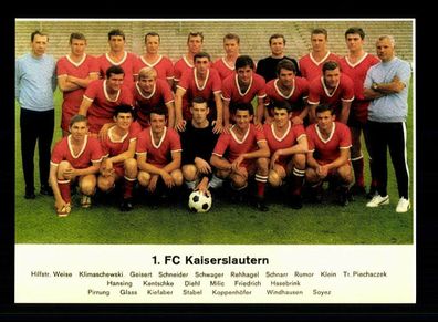 1 FC Kaiserslautern Mannschaftskarte 1968-69