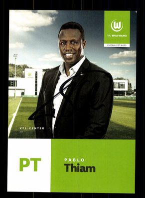 Pablo Thiam Autogrammkarte VFL Wolfsburg 2017-18 Original Signiert + A 174425