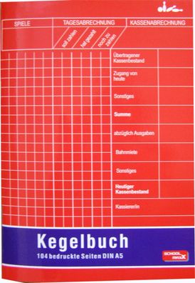 Kegelbuch DIN A5 104 farbige Innenseiten Kegeln Chronik Kassenabrechnung