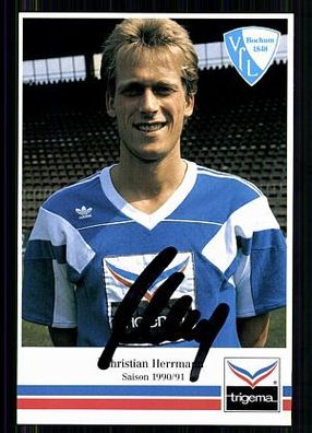 Christian Herrmann VFL Bochum 1990-91 Original Signiert 2. Karte + A 85756