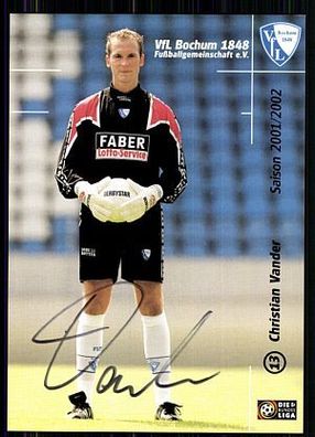 Christian Vander VFL Bochum 2001-02 Autogrammkarte Original Signiert + A 85605