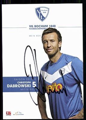 Christoph Dabrowski VFL Bochum 2011-12 Autogrammkarte Original Signiert+ A 85897