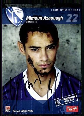 Mimoun Azaouagh VFL Bochum 2008-09 Autogrammkarte Original Signiert + A 85701