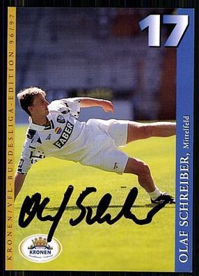 Olaf Schreiber VFL Bochum 1996-97 Autogrammkarte Original Signiert + A 85716