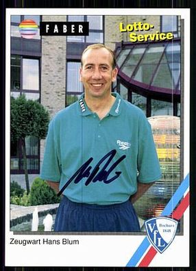 Hans Blum VFL Bochum 1994-95 Autogrammkarte Original Signiert + A 85660