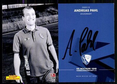 Andreas Pahl VFL Bochum 2009-10 2. Karte Original Signiert + A 85872