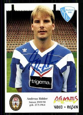 Andreas Ridder VFL Bochum 1989-90 Autogrammkarte Original Signiert + A 85921
