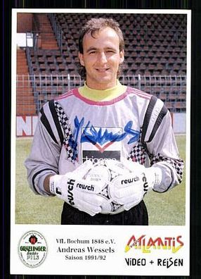 Andreas Wessels VFL Bochum 1991-92 Original Signiert 1. Karte + A 85636