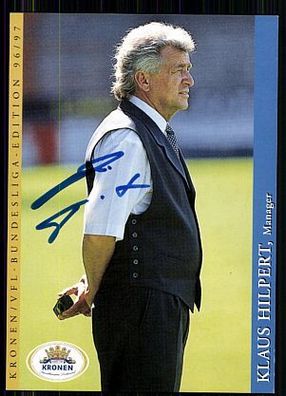 Klaus Hilpert VFL Bochum 1996-97 Autogrammkarte Original Signiert + A 85724