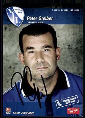 Peter Greiber VFL Bochum 2008-09 Autogrammkarte Original Signiert+ A 85697