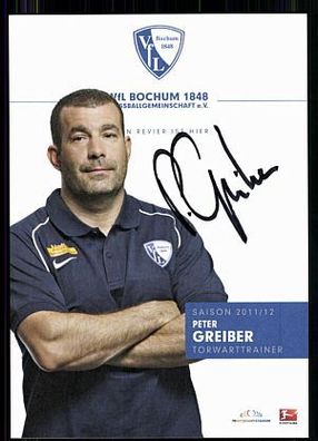 Peter Greiber VFL Bochum 2011-12 Autogrammkarte Original Signiert+ A 85907