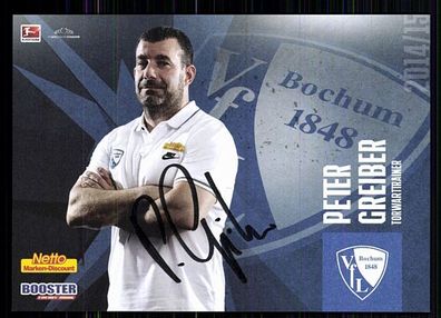 Peter Greiber VFL Bochum 2014-15 Autogrammkarte Original Signiert + A 85552