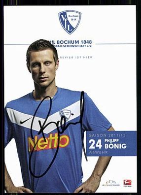 Philipp Bönig VFL Bochum 2011-12 Autogrammkarte Original Signiert+ A 85906