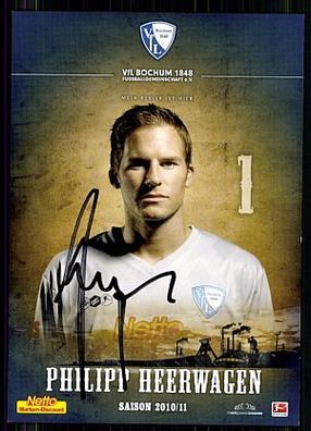 Philipp Heerwagen VFL Bochum 2010-11 Autogrammkarte Original Signiert + A 85915