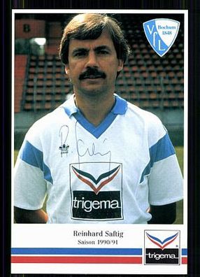 Reinhard Saftig VFL Bochum 1990-91 Original Signiert 2. Karte + A 85758