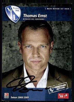 Thomas Ernst VFL Bochum 2008-09 Autogrammkarte Original Signiert + A 85707