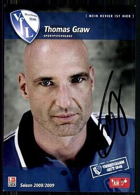 Thomas Graw VFL Bochum 2008-09 Autogrammkarte Original Signiert + A 85706