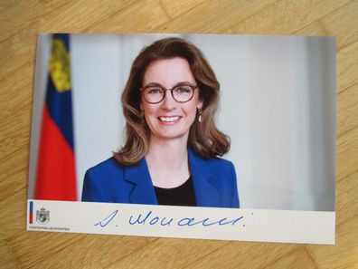 Liechtenstein Regierungschef Stellvertr. Sabine Monauni - handsigniertes Autogramm!!!