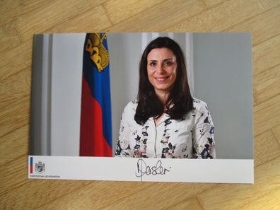 Liechtenstein Regierungsrätin Dominique Hasler - handsigniertes Autogramm!!