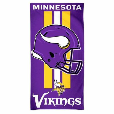 NFL Handtuch Minnesota Vikings Beach Towel Strandtuch Badetuch Wincraft Helm 150x75