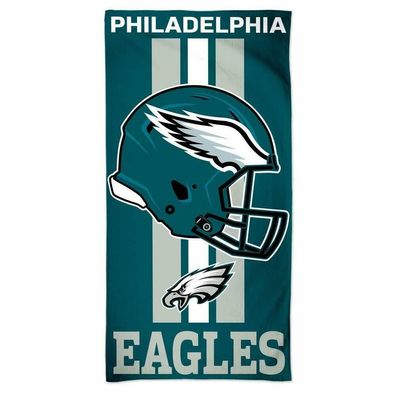 NFL Handtuch Philadelphia Eagles Beach Towel Strandtuch Badetuch Wincraft Helm 150x75