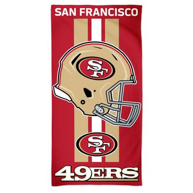 NFL Handtuch San Francisco 49ers Beach Towel Strandtuch Badetuch Wincraft Helm 150x75