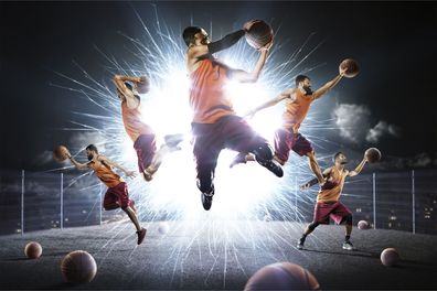 Muralo VLIES Fototapeten Tapeten XXL Sport Basketballspieler 3D 3231