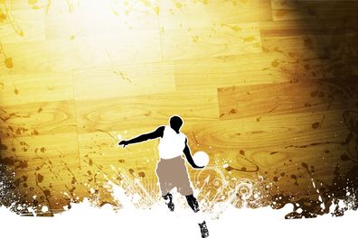 Muralo VLIES Fototapeten Tapeten XXL Basketballspieler Bretter 3D 3264
