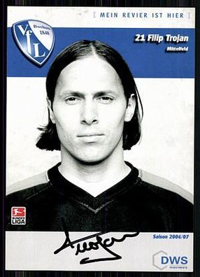 Filip Trojan VFL Bochum 2006-07 Autogrammkarte Original Signiert + A 86210