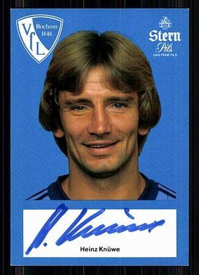 Heinz Knüwe VFL Bochum 1982-83 Autogrammkarte Original Signiert + A 86024