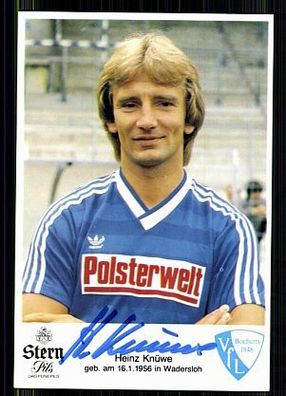 Heinz Knüwe VFL Bochum 1985-86 Autogrammkarte Original Signiert + A 85990
