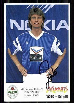Peter Zanter VFL Bochum 1990-91 Autogrammkarte Original Signiert + A 86070