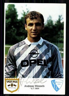Andreas Wessels VFL Bochum 1987-88 Autogrammkarte Original Signiert + A 86051