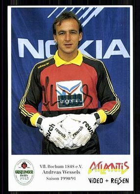 Andreas Wessels VFL Bochum 1990-91 Autogrammkarte Original Signiert + A 86076