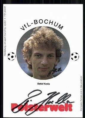 Detlef Krella VFL Bochum 1983-84 Autogrammkarte Original Signiert + A 86202