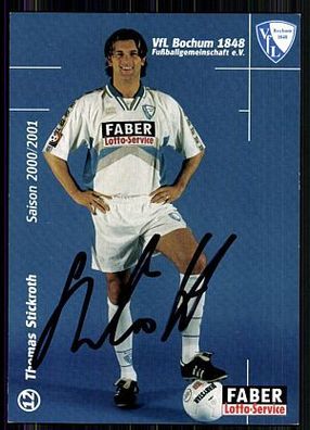 Thomas Stickroth VFL Bochum 2000-01 Autogrammkarte Original Signiert+ A 86116