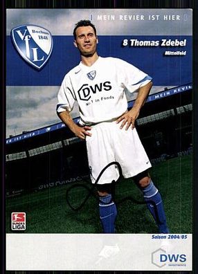 Thomas Zdebel VFL Bochum 2004-05 Autogrammkarte Original Signiert + A 86277