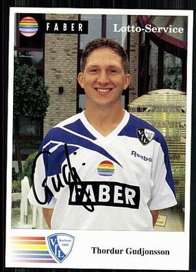 Thordur Gudjonsson VFL Bochum 1994-95 Autogrammkarte Original Signiert + A 86307