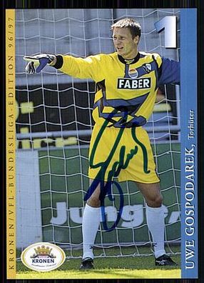 Uwe Gospdarek VFL Bochum 1996-97 Autogrammkarte Original Signiert + A 86298
