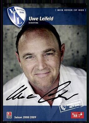 Uwe Leifeld VFL Bochum 2008-09 Autogrammkarte Original Signiert + A 86294