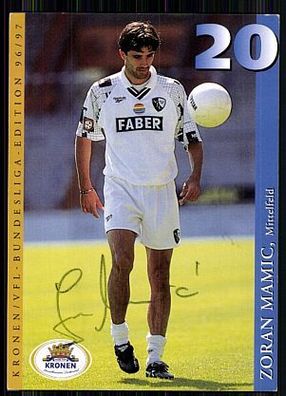 Zoran Mamic VFL Bochum 1996-97 Autogrammkarte Original Signiert + A 86297