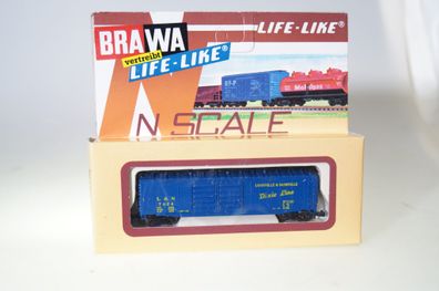 Spur N Brawa/ Life-Like 1055 US-Güterwagen Louisville&Nashville, neuw./ ovp