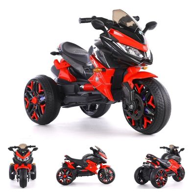 ES-Toys Kinder Elektromotorrad Dreirad 5118 Scheinwerfer Batterieanzeige Mp3 USB