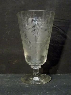 Bierdermeierglas mit Zisilierung um 1850 /4861