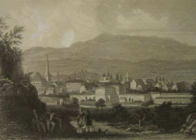 Original-Stich Bad Kissingen um 1850 /4448