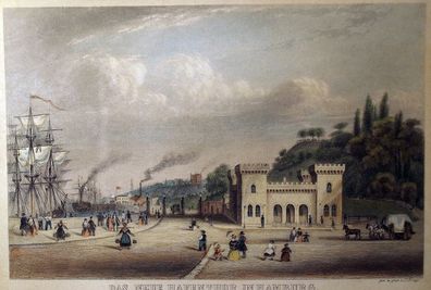 Original-Stich Hamburg von 1852 /4063